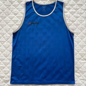 Plastic Blue Sleeveless Shirt
